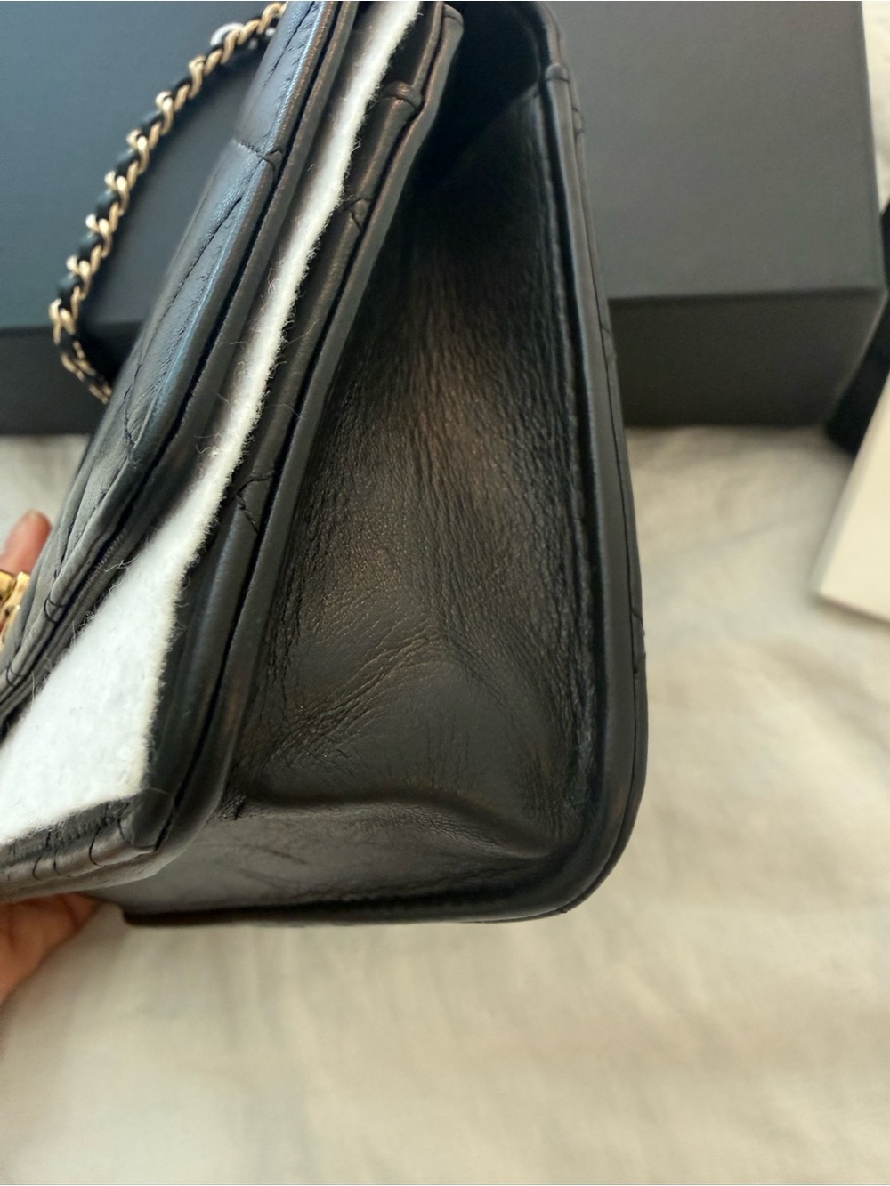 Chanel Lambskin Quilted Trendy CC Wallet On Chain WOC Black - Picture 4 of 16